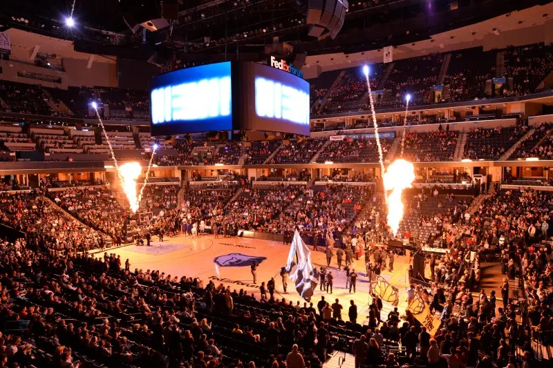 El FedEX Forum en un partido de los Grizzlies - Twitter @FedExForum