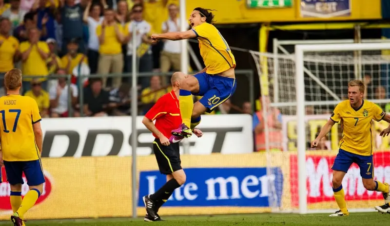 Zlatan en la Euro 2004 (FB: Svensk fotboll)
