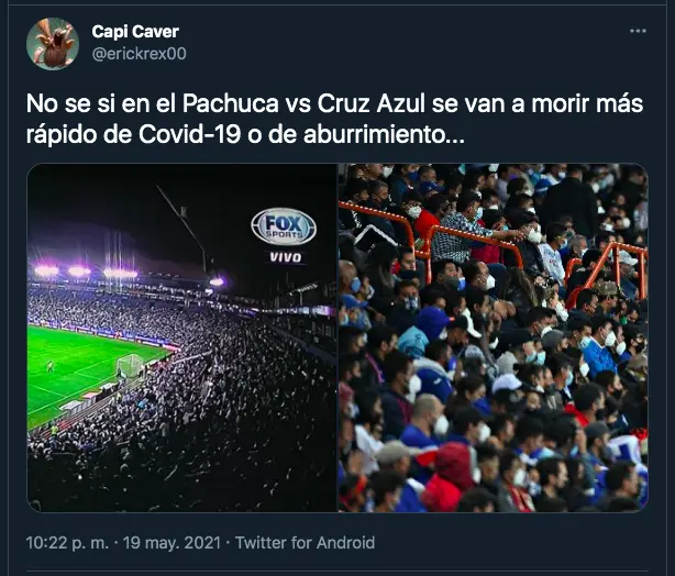 Captura de pantalla Twitter