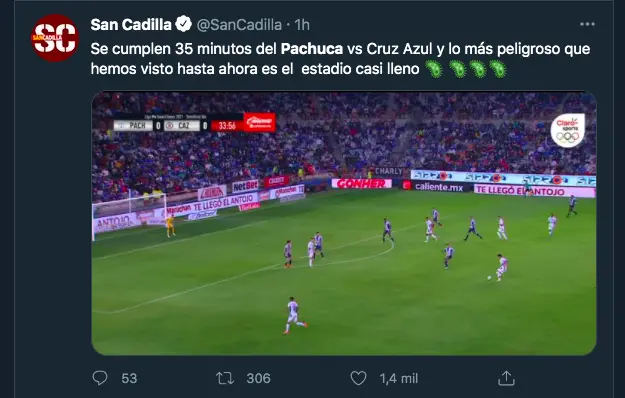 Captura de pantalla Twitter