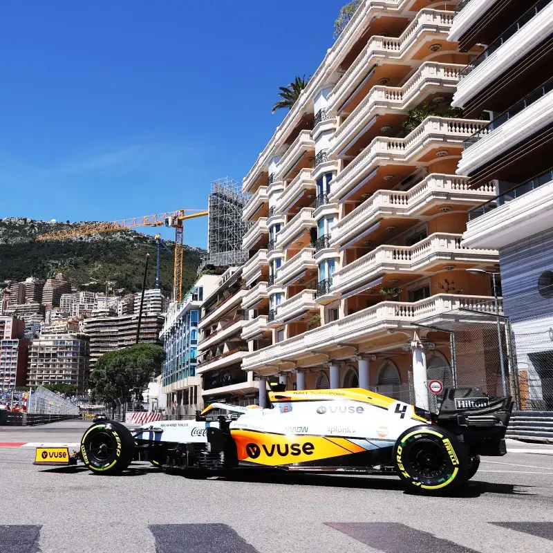 McLaren en el Gran Premio de Mónaco 2021 - Twitter @F1
