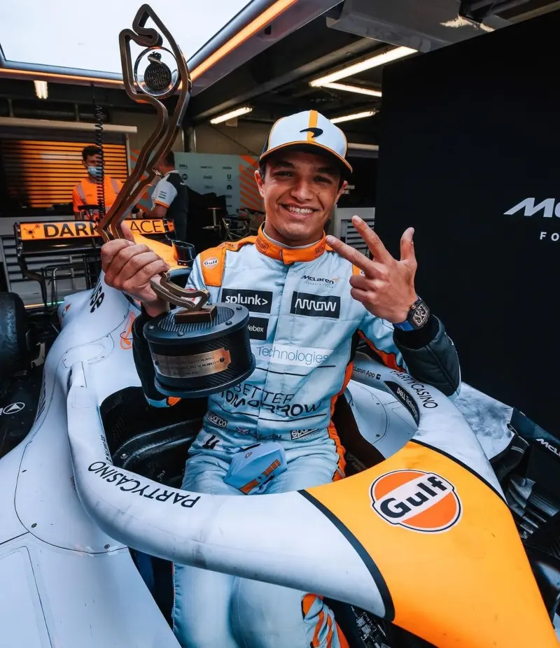 Lando Norris, piloto de McLaren, es tercero en la clasificación de pilotos. (Instagram/@landonorris)
