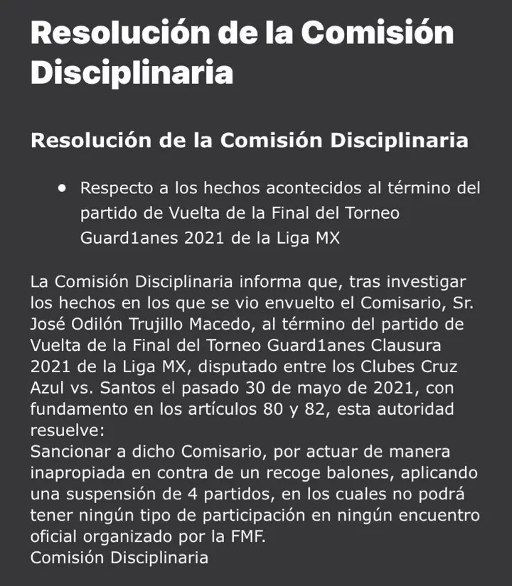Resolución de la FMF - FMF