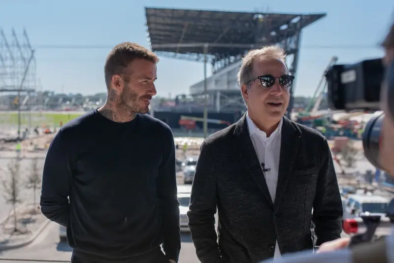 David Beckham con Jorge Mas, ambos son copropietarios del Inter Miami - Twitter @InterMiamiCF