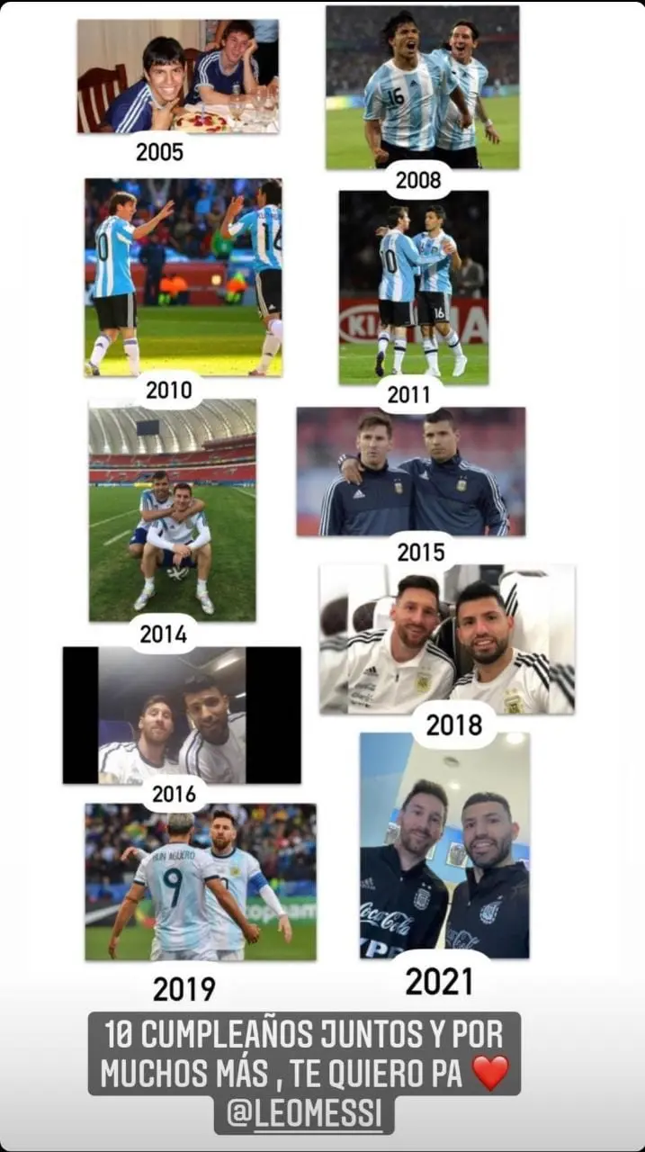 Agüero y Messi han coincidido con la Selección Argentina desde categorías inferiores-@kunaguero