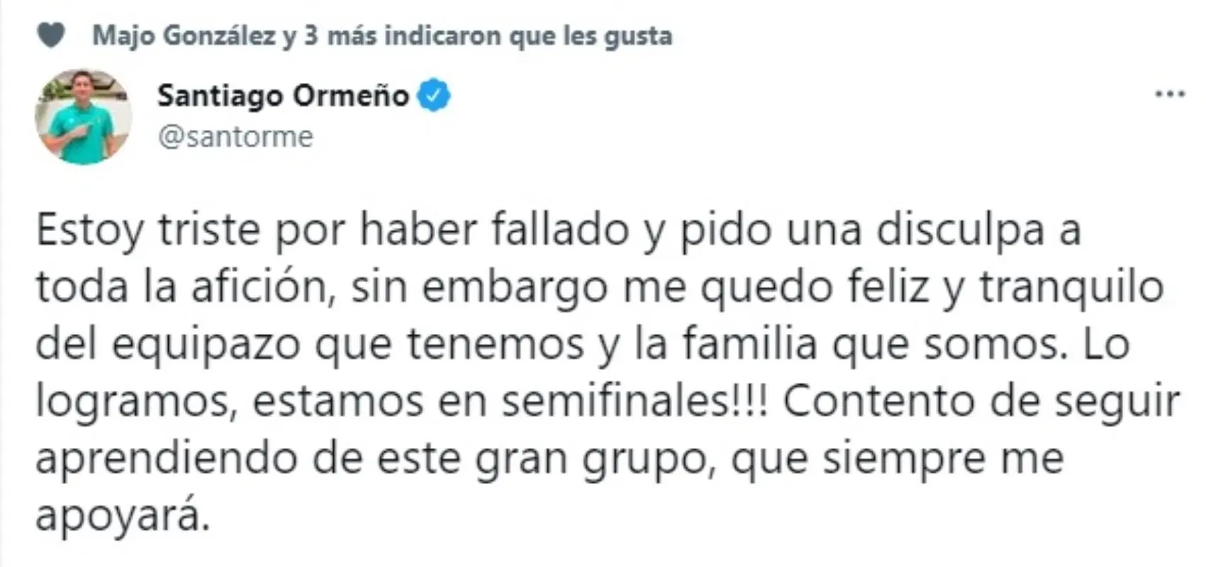 El delantero pidió perdón a la afición por la falla que tuvo ante Paraguay. Foto: Twitter Santiago Ormeño.