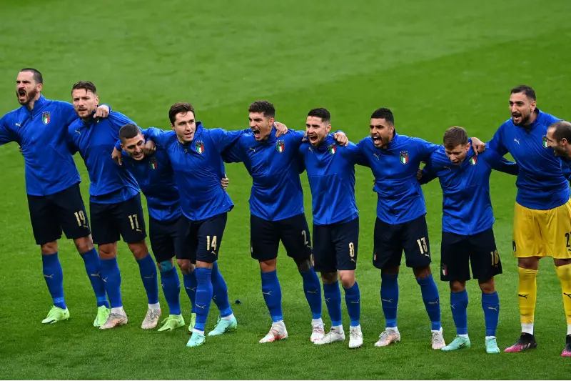 Los jugadores de Italia previo a la semifinal de la Euro 2020 - Twitter @azzurri