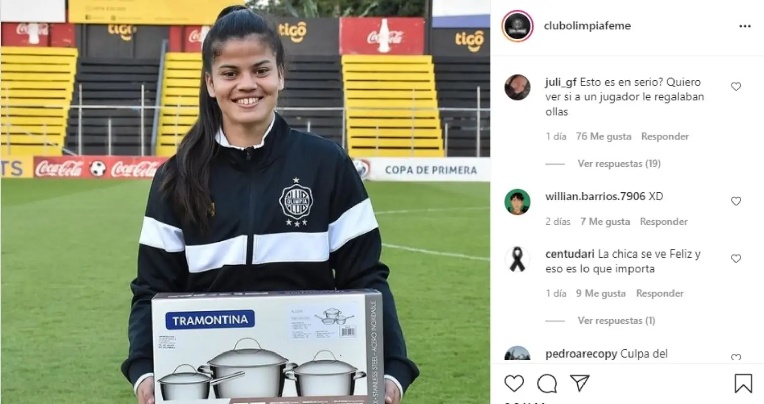 La futbolista se ganó una olla y eso causó molestia en los aficionados. Foto: Instagram clubolimpiafeme