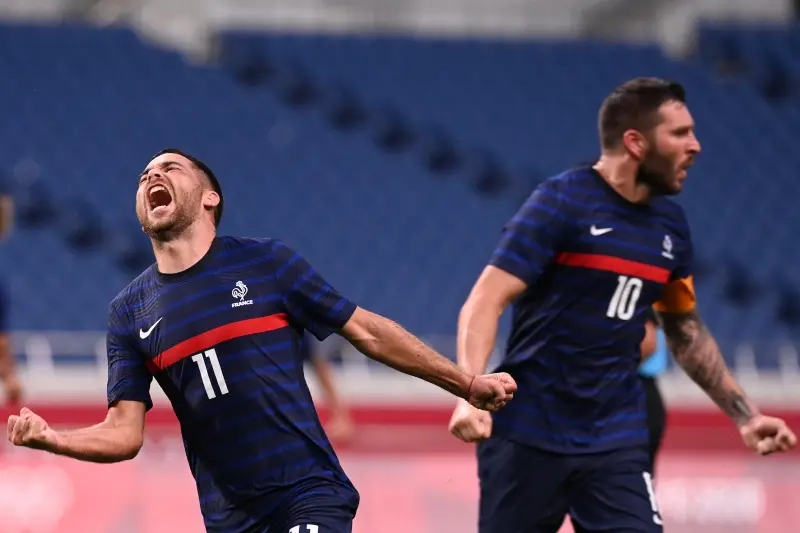 Savanier festejando el gol del triunfo (@equipedefrance)