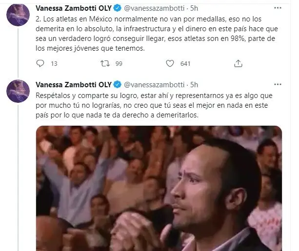 La judoca mexicana criticó a Paola Espinosa por los comentarios que hizo en sus redes sociales. Foto: Twitter.