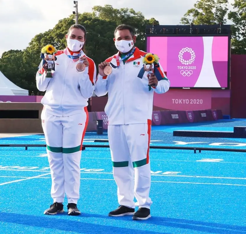México ganó el bronce en el Tiro con Arco Mixto. Foto: Instagram Conade.