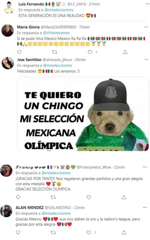 Las redes aplaudieron el papel que mostró México en el torneo de futbol. Foto Twitter.