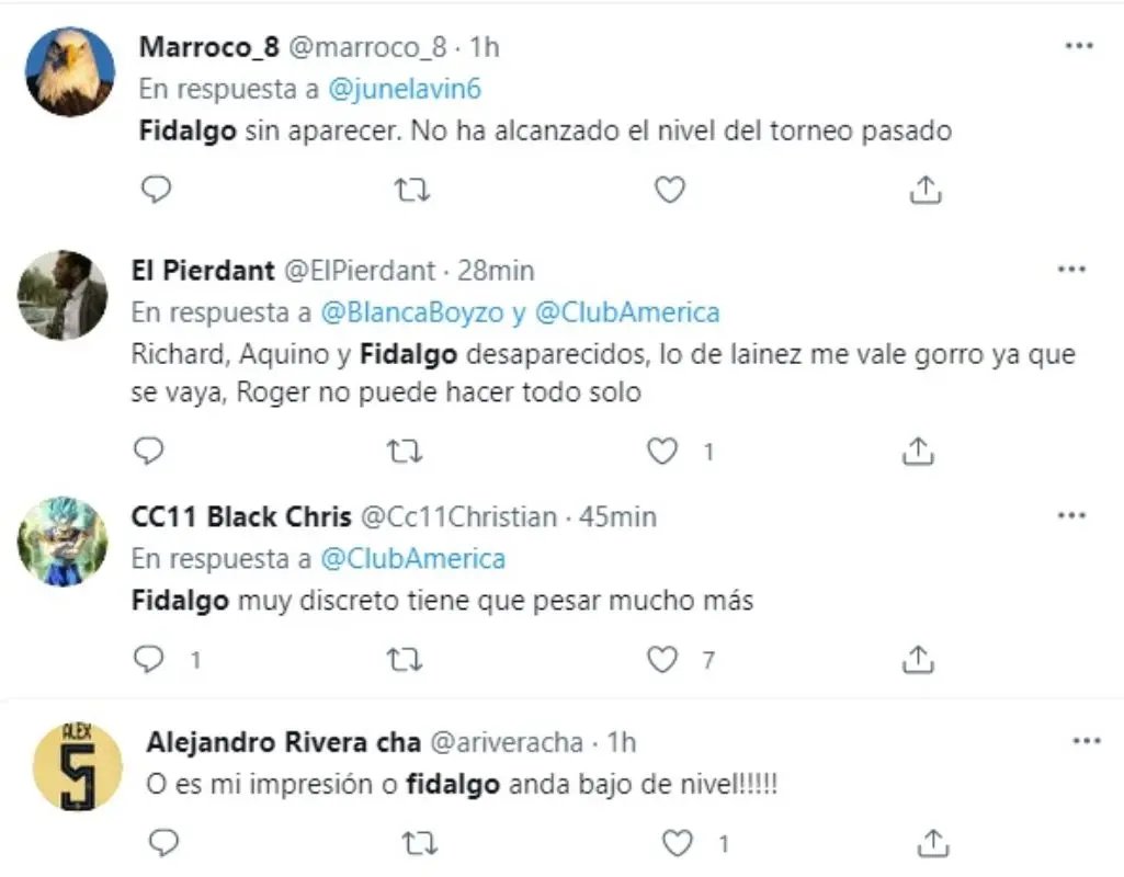 Álvaro Fidalgo fue criticado por los fans del América. Foto: Twitter.