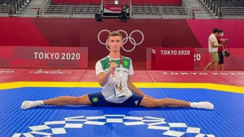 Wolley durante su participación en Tokio 2020 (@jack_wolley_tkd)