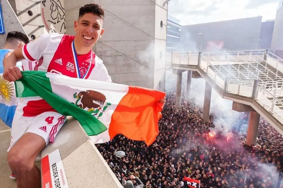 El futbolista mexicano fue campeón con el Ajax en la temporada 2020-21. Foto: Instagram Edson Álvarez.
