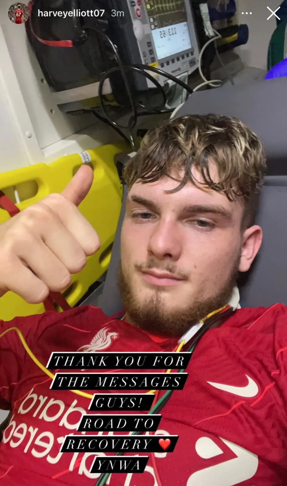 Elliott se mostró positivo tras la lesión-Captura de pantalla