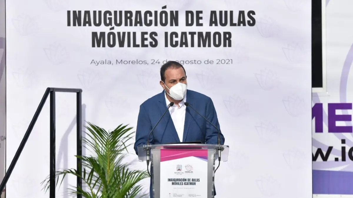 Cuauhtémoc Blanco en un evento del gobierno de Morelos