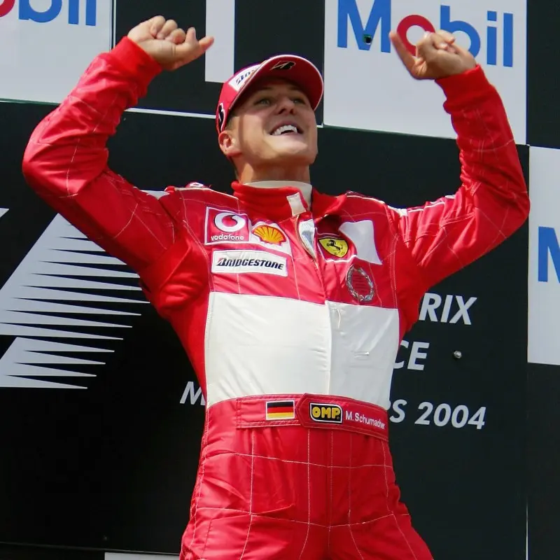 Michael Schumacher celebra su triunfo en F1 - Twitter @F1