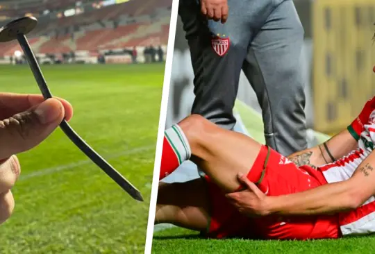 Llueven críticas a Liga MX por clavo que lesionó a Unai Bilbao Llueven críticas a Liga MX por clavo que lesionó a Unai Bilbao