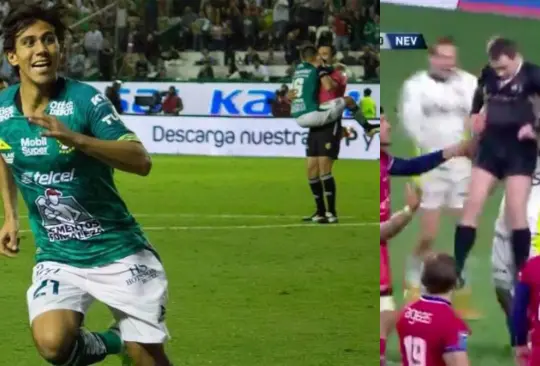 Deportistas que han celebrado con el árbitro en pleno partido Deportistas que han celebrado con el árbitro en pleno partido
