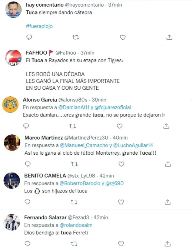 El Tuca se llevó los aplausos en las redes sociales. Foto: Twitter.