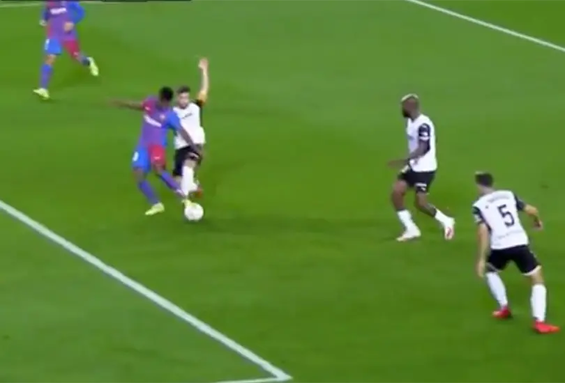 Pol&eacute;mico penal sobre Fati le da el triunfo al Barcelona contra el Valencia