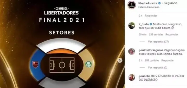 Dudu se sorprendió por el anuncio de Conmebol (Screenshot)