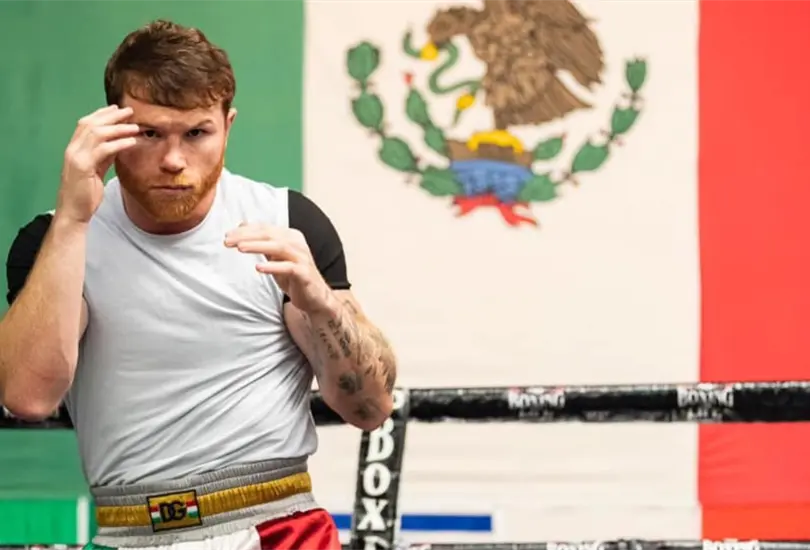 Canelo &Aacute;lvarez entrena con un costoso short de diamantes