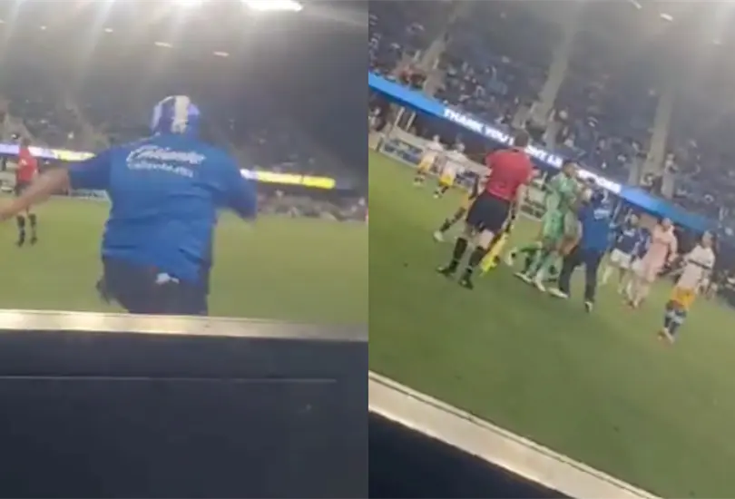 Aficionado de Cruz Azul invade cancha y agrede a jugador del San Jos&eacute; Earthquakes