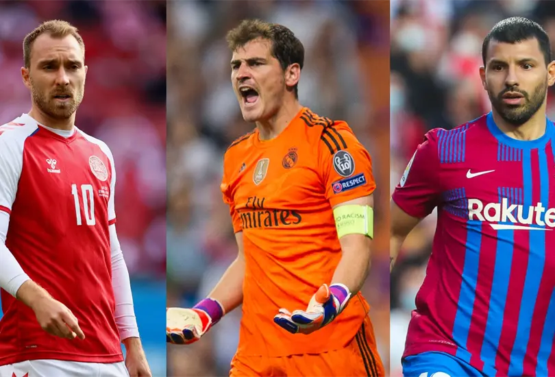 Ag&uuml;ero, Casillas, Eriksen y otros futbolistas que padecieron una enfermedad del coraz&oacute;n