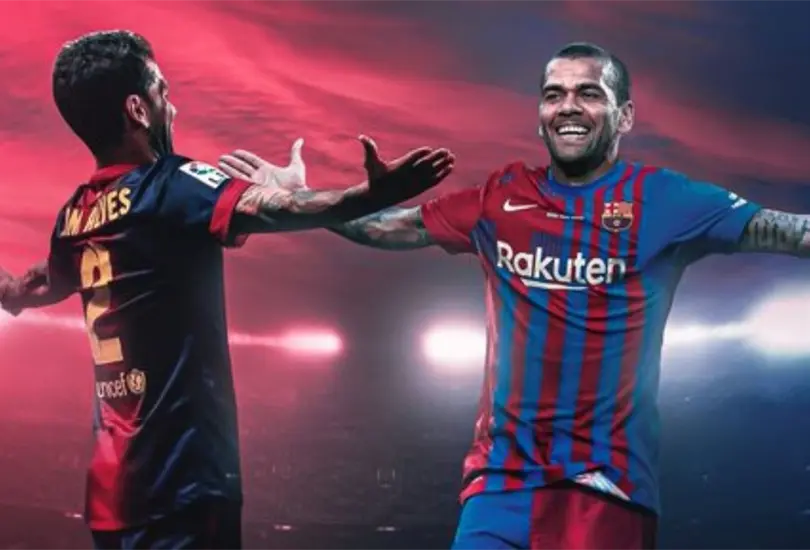 Con 38 a&ntilde;os de edad, Dani Alves regresa al Barcelona bajo las &oacute;rdenes de Xavi