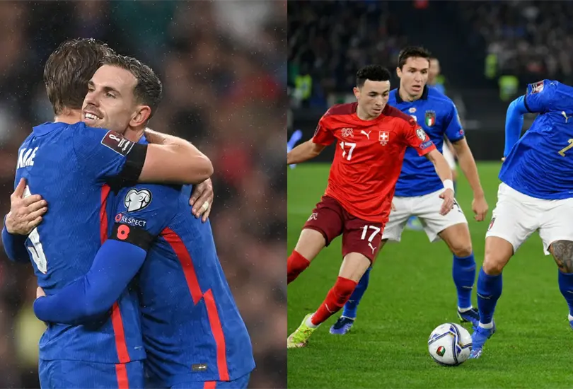 Inglaterra est&aacute; a un paso de Qatar 2022; Italia y Suiza siguen empatados en su grupo