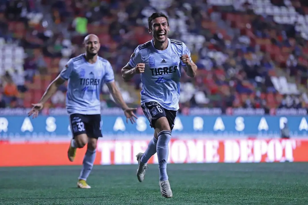 Vigón celebra un gol ante Xolos - @jpvigon