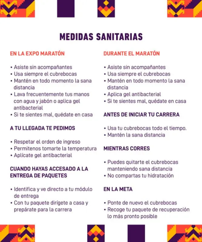 Las autoridades del evento dieron a conocer los protocolos de seguridad ante la Covid-19. Foto: Twitter @MaratonCDMX