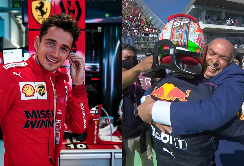 Se me salieron las lágrimas, Leclerc se emocionó por festejo de Checo y su papá Se me salieron las lágrimas, Leclerc se emocionó por festejo de Checo y su papá