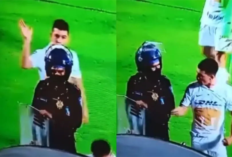 Viralizan video de Erik Lira dando zape a policía Viralizan video de Erik Lira dando zape a policía