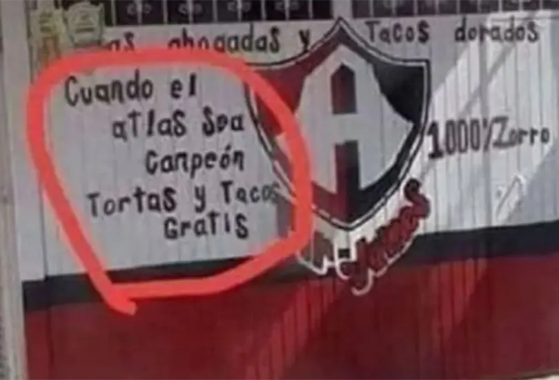 Puesto de comida cumple promesa: regala tacos y tortas por el título del Atlas Puesto de comida cumple promesa: regala tacos y tortas por el título del Atlas