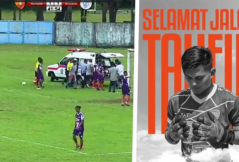 Portero fallece después de chocar con rival en el área Portero fallece después de chocar con rival en el área