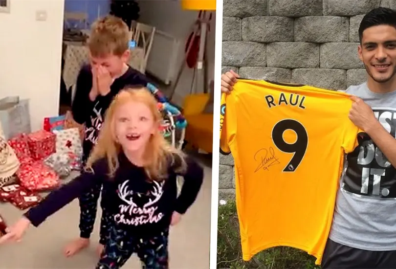 Ni&ntilde;o rompe en llanto al recibir playera de Ra&uacute;l Jim&eacute;nez en Navidad