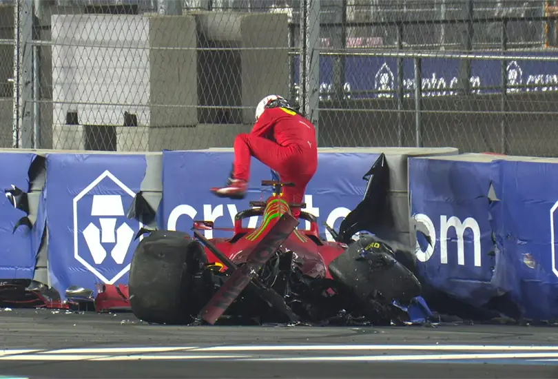 Práctica 2 del GP de Arabia Saudita termina antes por accidente de Charles Leclerc Práctica 2 del GP de Arabia Saudita termina antes por accidente de Charles Leclerc