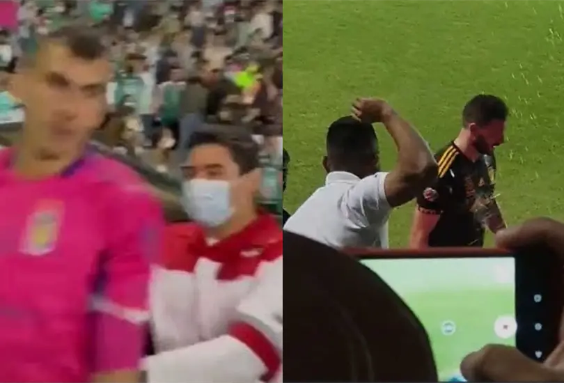 Nahuel, empujado por param&eacute;dico en Le&oacute;n; a Gignac le arrojaron objetos desde la grada