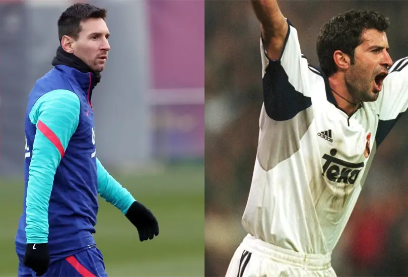 Salidas de Figo y Messi, detonantes de fracasos del Bar&ccedil;a en 2000 y 2021 en Champions