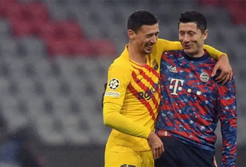 Lenglet se ríe tras eliminación del Barcelona en Champions; el defensa aclara la situación Lenglet se ríe tras eliminación del Barcelona en Champions; el defensa aclara la situación