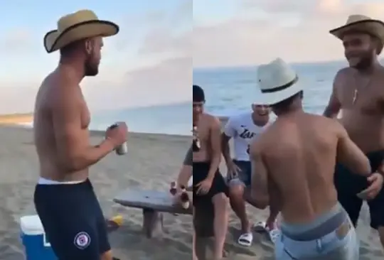Filtran video del Cabecita Rodríguez bebiendo en la playa y con ropa de Cruz Azul