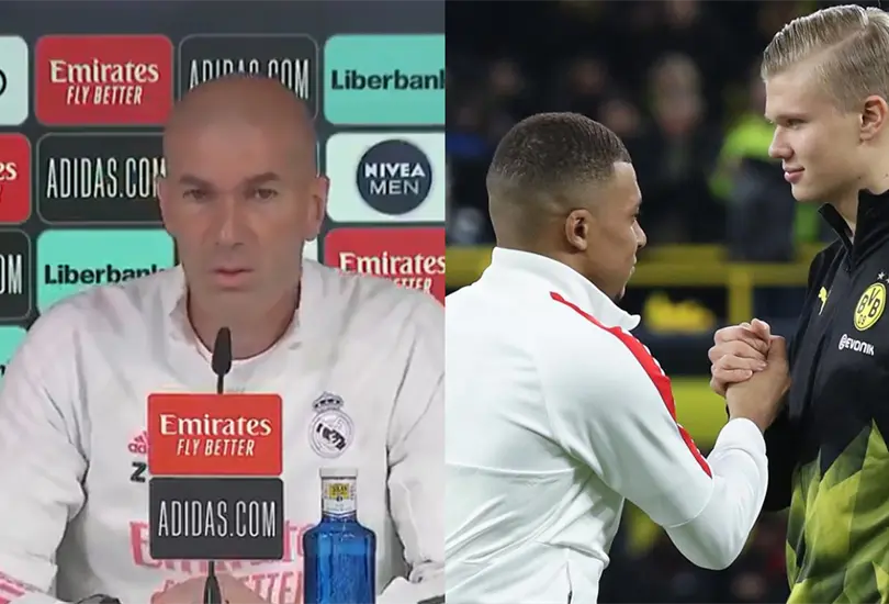 Zidane responde si prefiere a Mbappé o a Haaland para el Real Madrid Zidane responde si prefiere a Mbappé o a Haaland para el Real Madrid