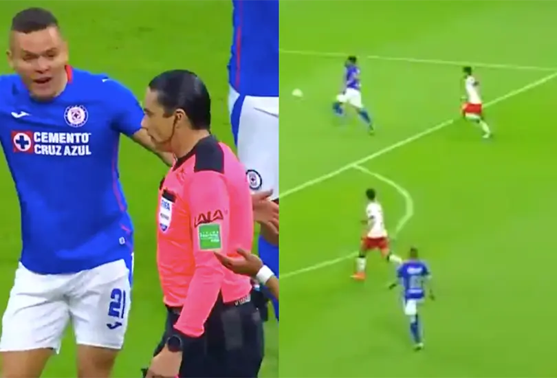 Árbitro evita posible gol de Cruz Azul y Romo se pierde uno increíble Árbitro evita posible gol de Cruz Azul y Romo se pierde uno increíble