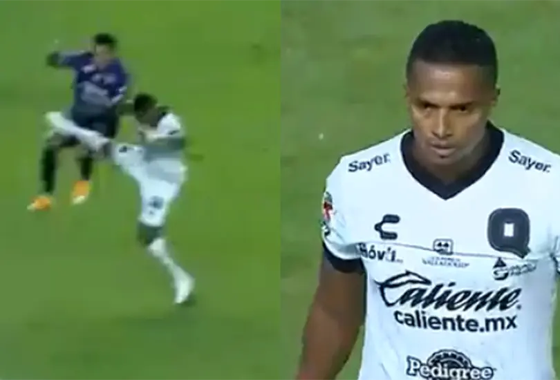 Antonio Valencia lanzó una patada criminal y se fue expulsado Antonio Valencia lanzó una patada criminal y se fue expulsado