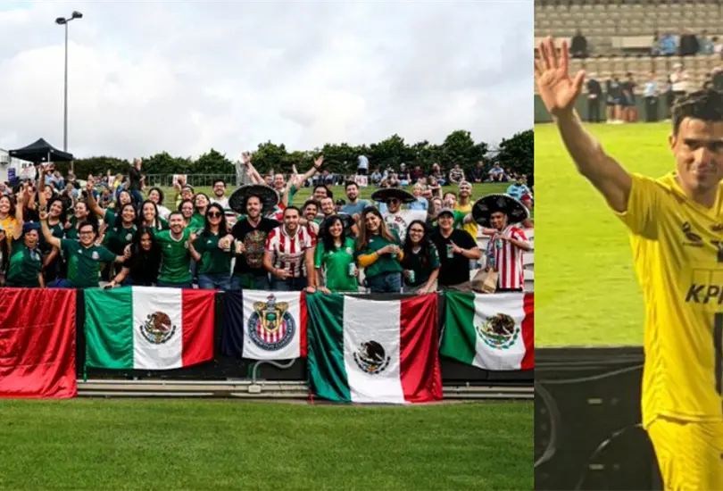 Mexicanos invaden estadio para apoyar a Ulises D&aacute;vila en Australia