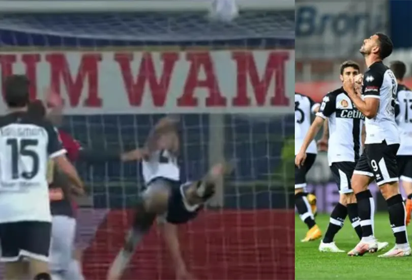 El golazo de chilena de Graziano Pellè en el Parma-Genoa El golazo de chilena de Graziano Pellè en el Parma-Genoa