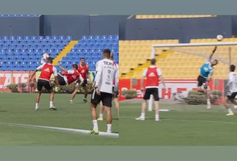 ¡Sí las para! La atajada de Gignac que robó las miradas en práctica de Tigres ¡Sí las para! La atajada de Gignac que robó las miradas en práctica de Tigres